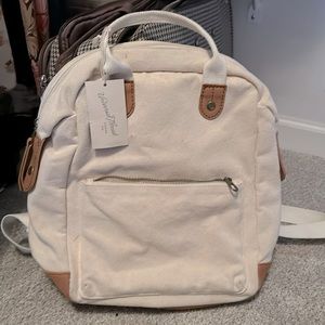 Universal threads canvas & leather backpack / carry. NWT
